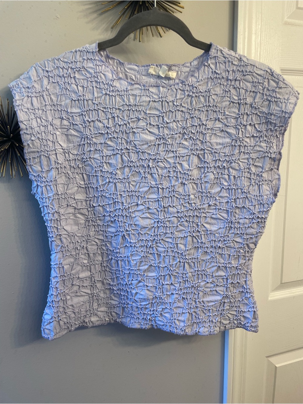 Y2K-Inspired entro Popcorn Short Sleeve Top